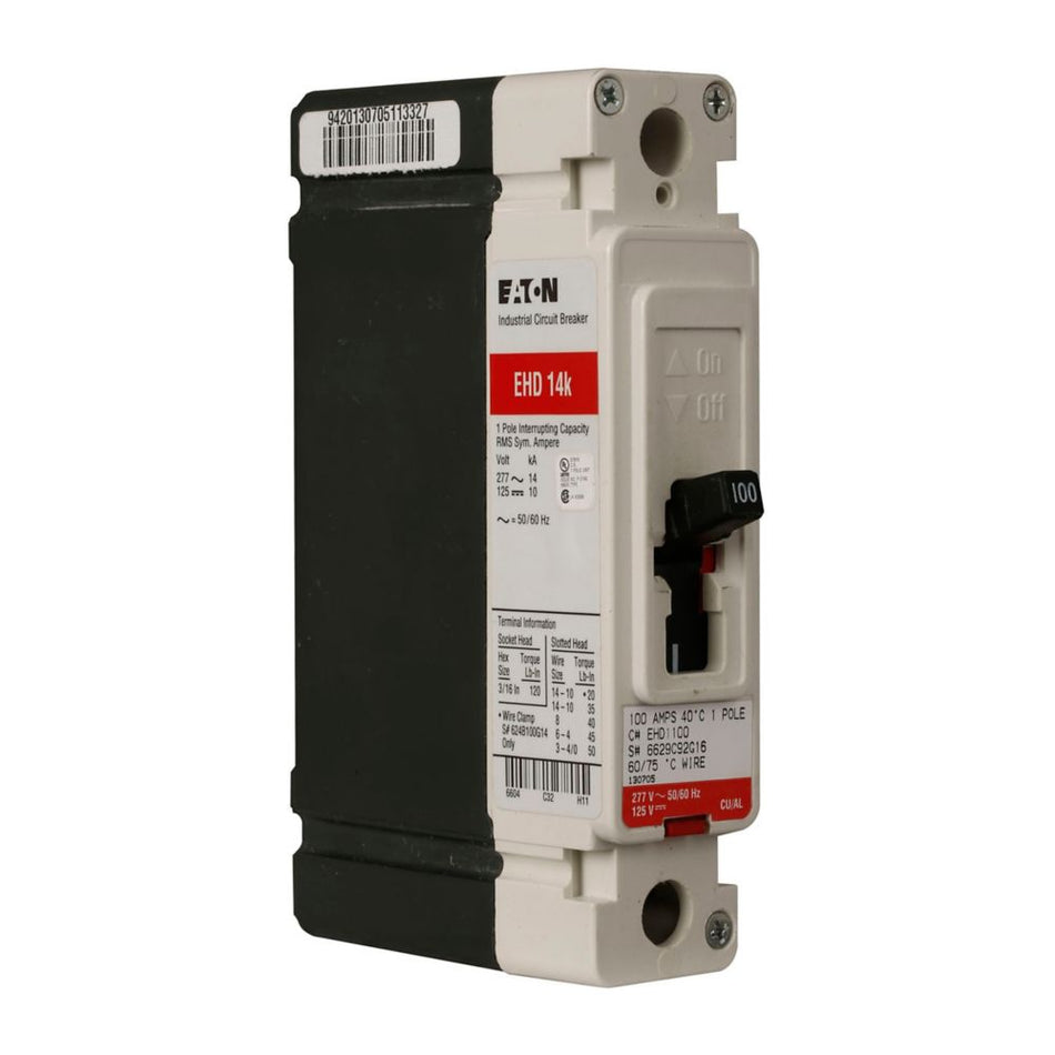 Eaton EHD1030 Series C Molded Case Circuit Breaker – 30A, 1-Pole, 240VAC, 18 kAIC