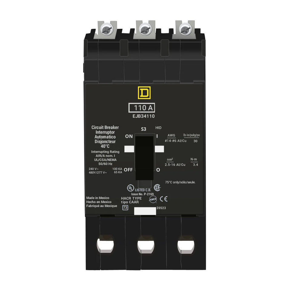 EJB34110 - Square D - 110 Amp Molded Case Circuit Breaker