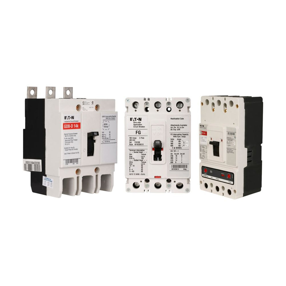 Eaton EDB3175 Series C Molded Case Circuit Breaker – 175A, 3-Pole, 240VAC, 22 kAIC