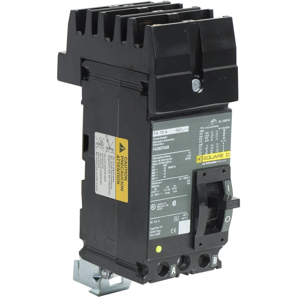 Square D FCP34080MT Molded Case Circuit Breaker – 3 Pole – 80A – Bolt-On – F-Frame – Thermal Magnetic