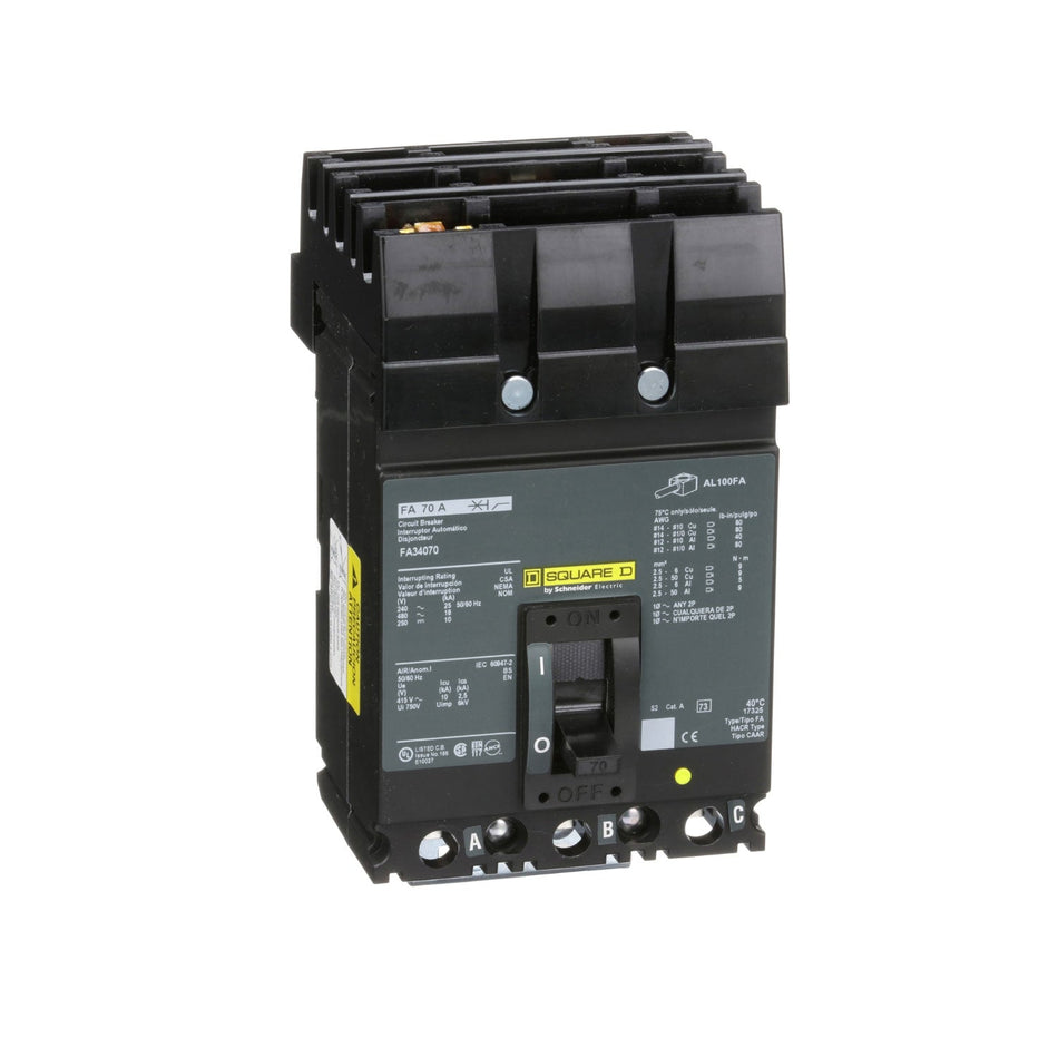 FA34070 - Square D - 70 Amp Molded Case Circuit Breaker
