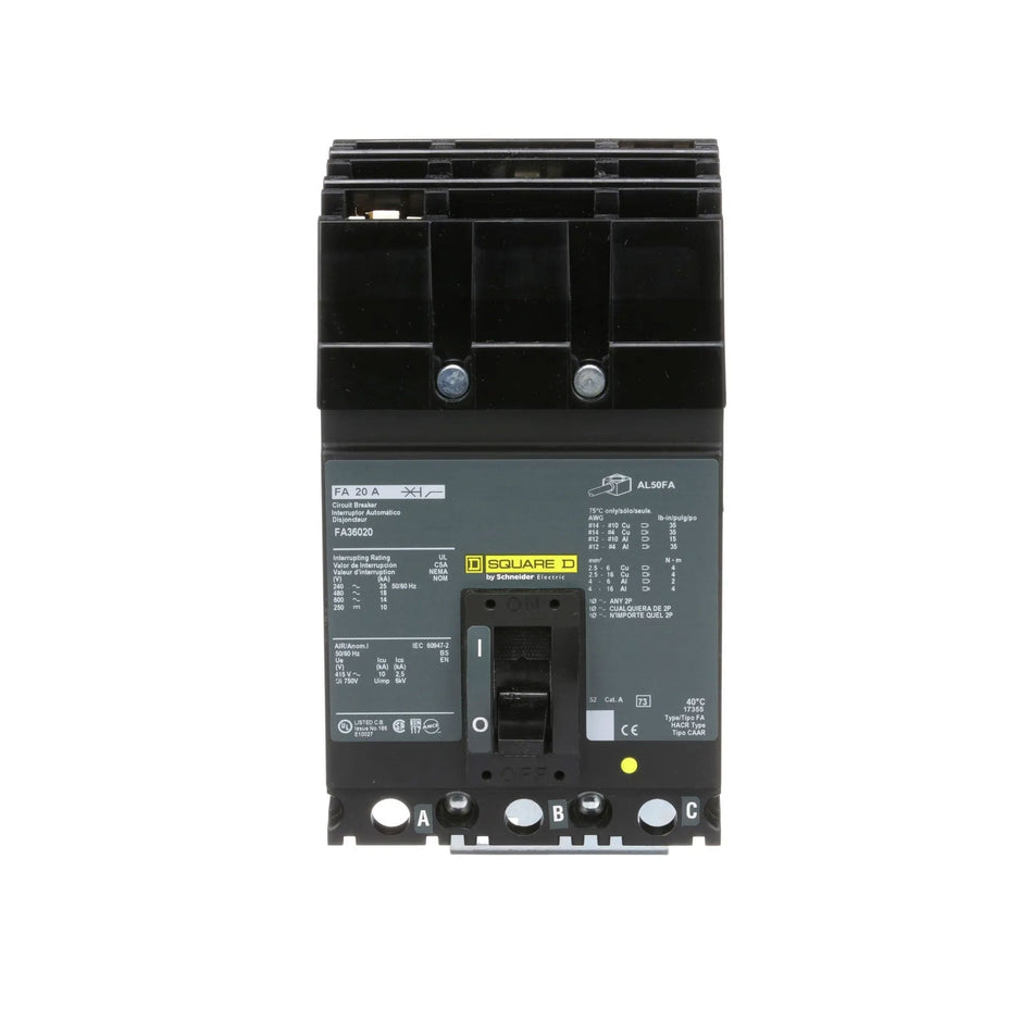 FA36020 - Square D - Molded Case Circuit Breaker