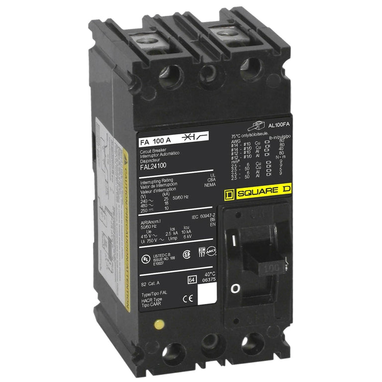 FAL24100 - Square D - 100 Amp Molded Case Circuit Breaker