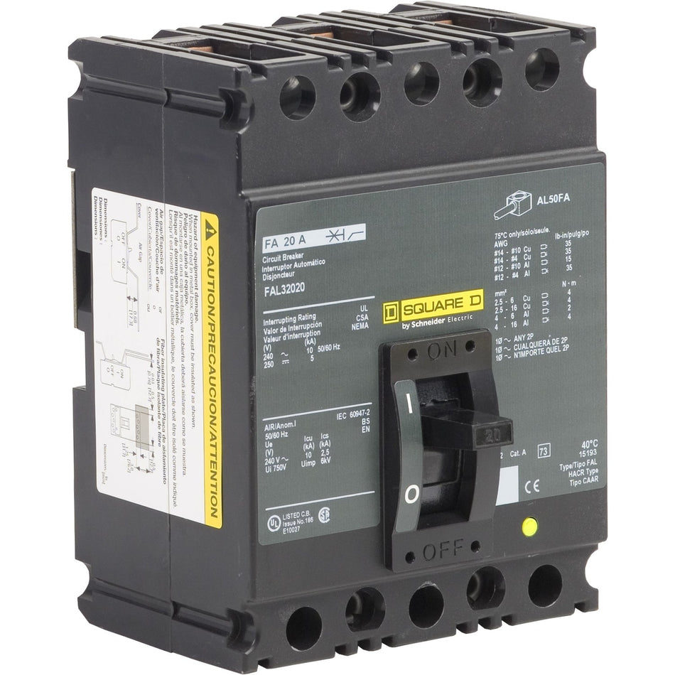 FAL32020 - Square D - 20 Amp Molded Case Circuit Breaker