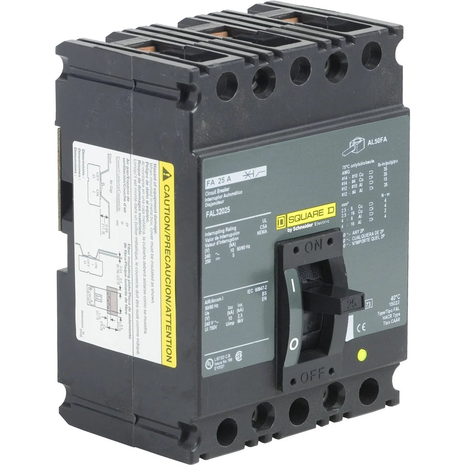 FAL32025 - Square D - 25 Amp Molded Case Circuit Breaker