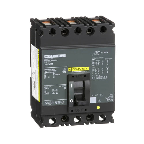 FAP3600311M - Square D Bolt-On 600V 3A 3 pole circuit breaker 18kA@480V