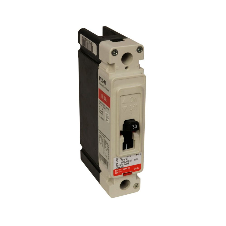 Eaton FD1030 Series C Molded Case Circuit Breaker – 30A, 1-Pole, 347VAC/125VDC, 18 kAIC