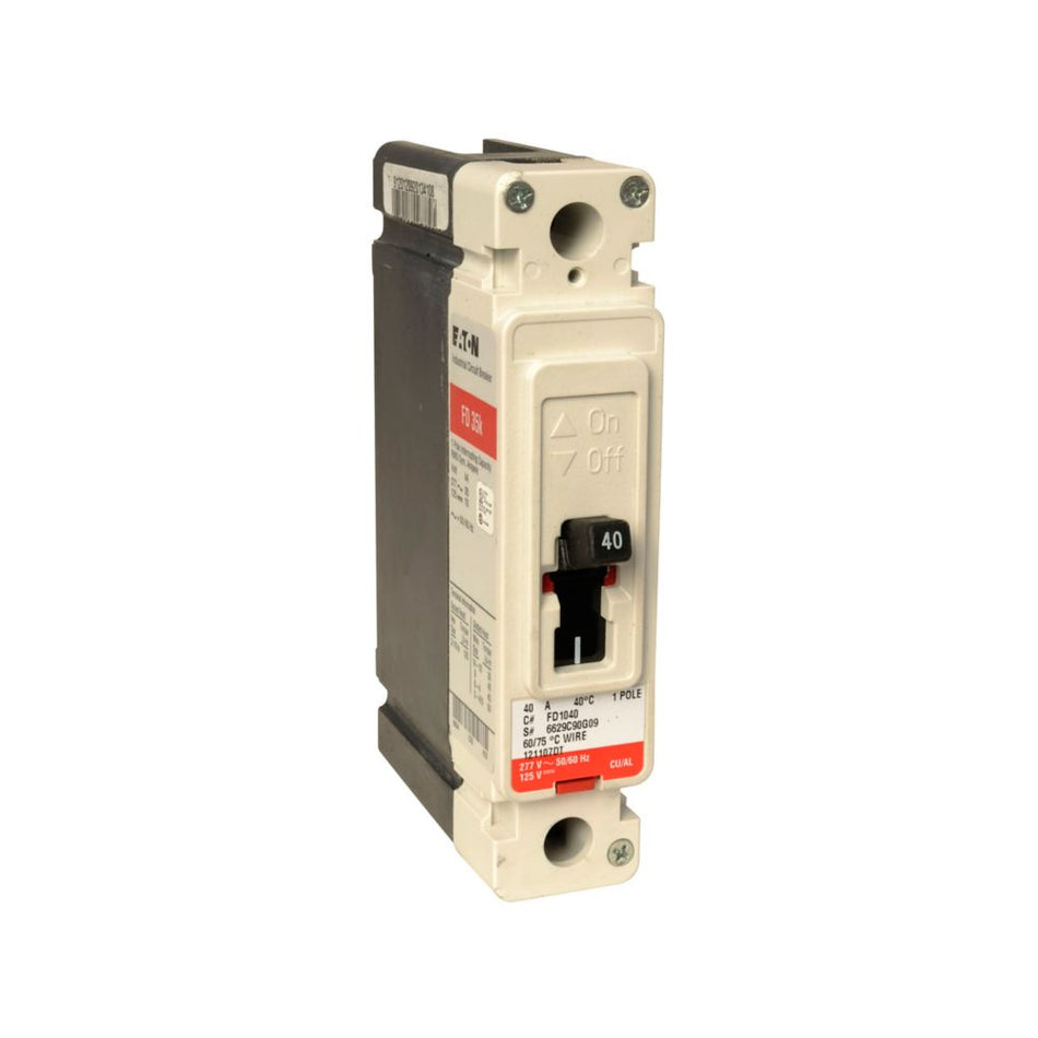 Eaton FD1025 Series C Molded Case Circuit Breaker – 25A, 1-Pole, 347VAC/125VDC, 18 kAIC