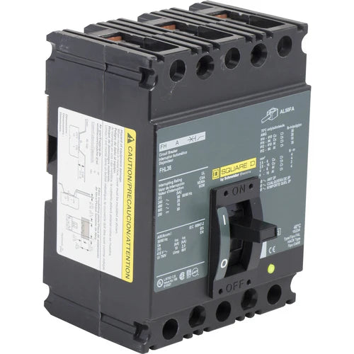 FHL36035 - Square D Feed-Thru 600V 35A 3 pole circuit breaker 25kA@480V