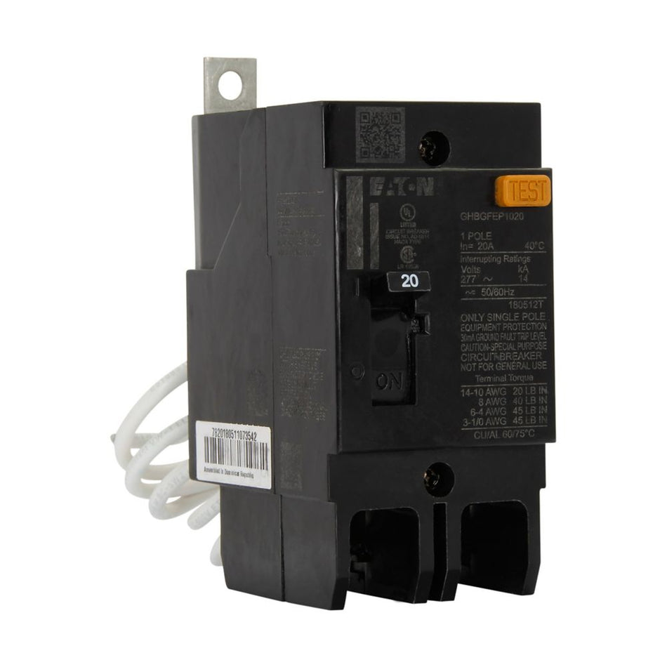 Eaton GHBGFEP1020 Series C Molded Case Circuit Breaker – 20A, 1-Pole, 480Y/277 Vac, 14 kAIC