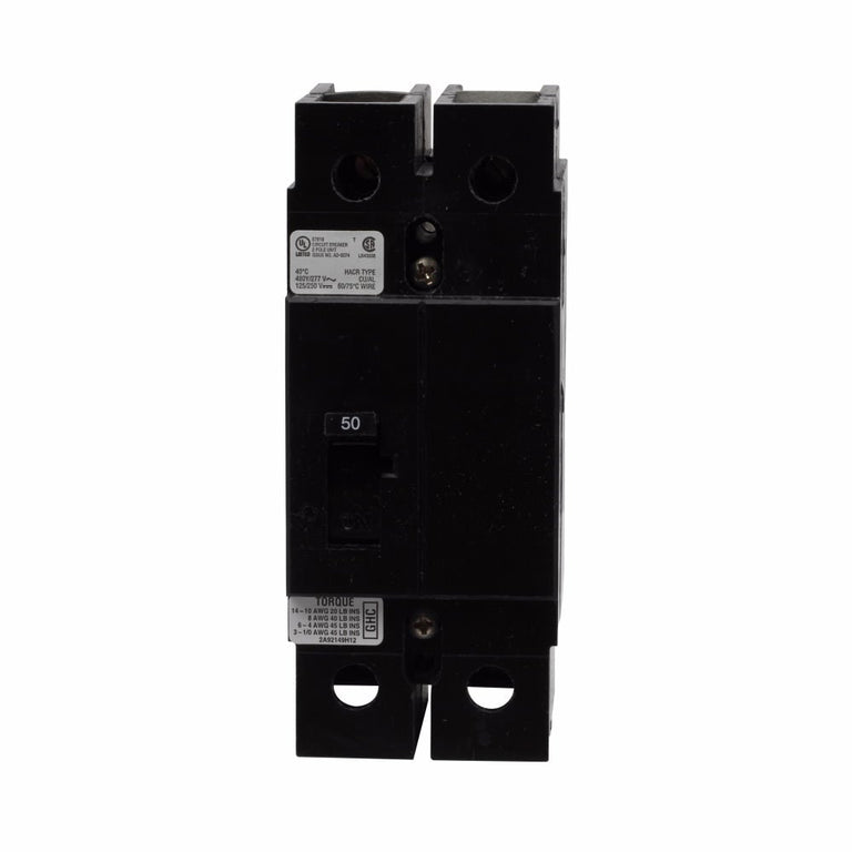 GHC2050 - Eaton - 50 Amp Molded Case Circuit Breaker Feed-Thru - 50 Amp - 2 Pole - 480 Volt
