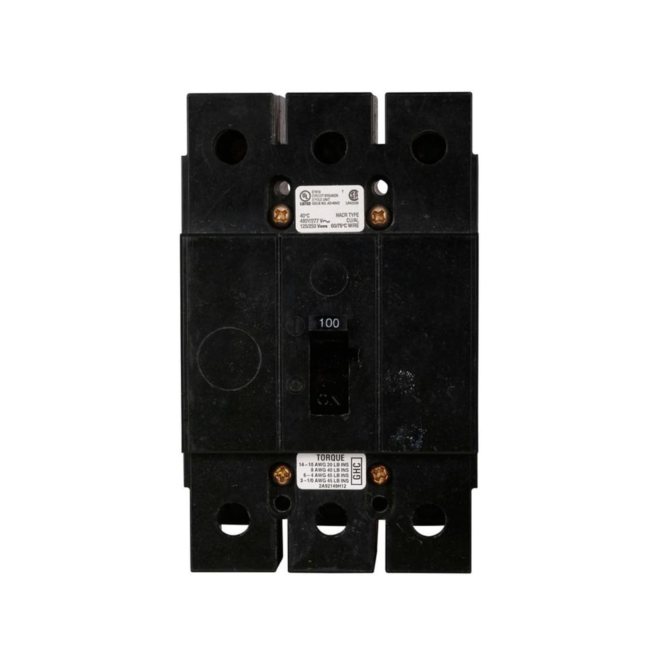 Eaton GHC3070 Series C Molded Case Circuit Breaker – 70A, 3-Pole, 480Y/277VAC, 14 kAIC
