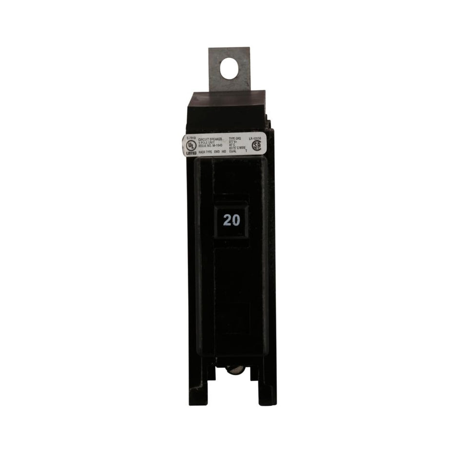 Eaton GHQ1020 Thermal Magnetic Circuit Breaker – 20A, 1-Pole, 277V, 14 kAIC