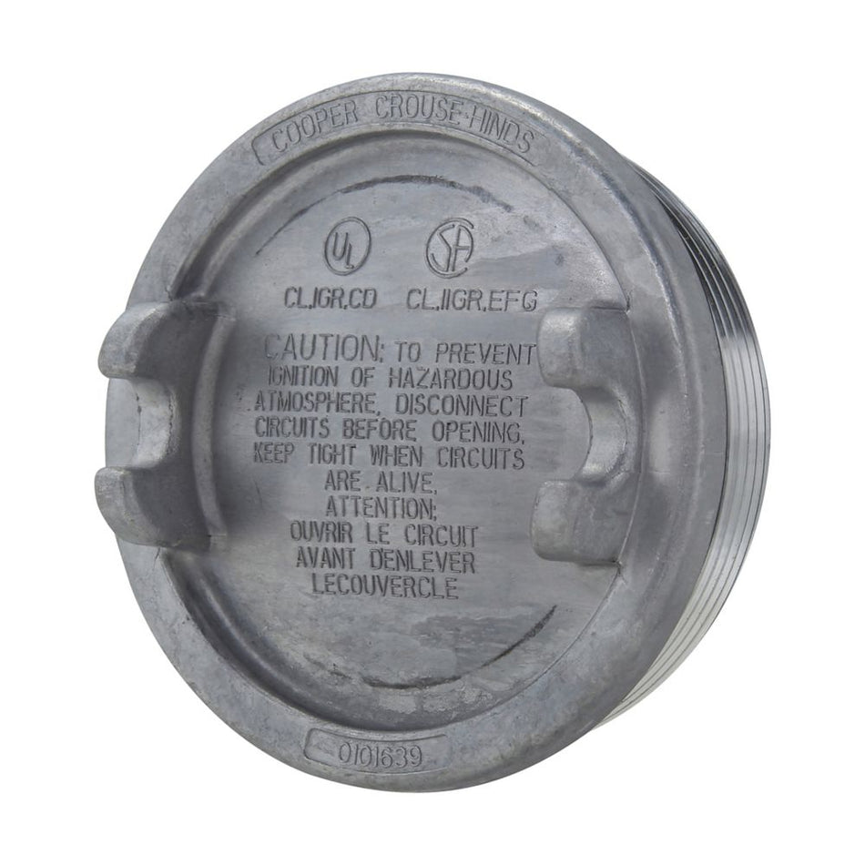 Eaton Crouse-Hinds GUA09 Condulet Surface Cover – 5 in Opening, Copper-Free Aluminum