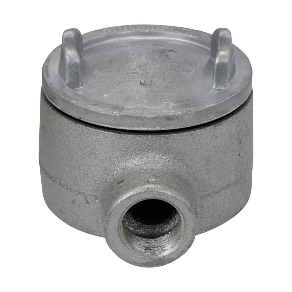 Eaton Crouse-Hinds GUAB59 SA Condulet Outlet Box with Cover – 1-1/2 in, Copper-Free Aluminum, Hazardous Location Rated