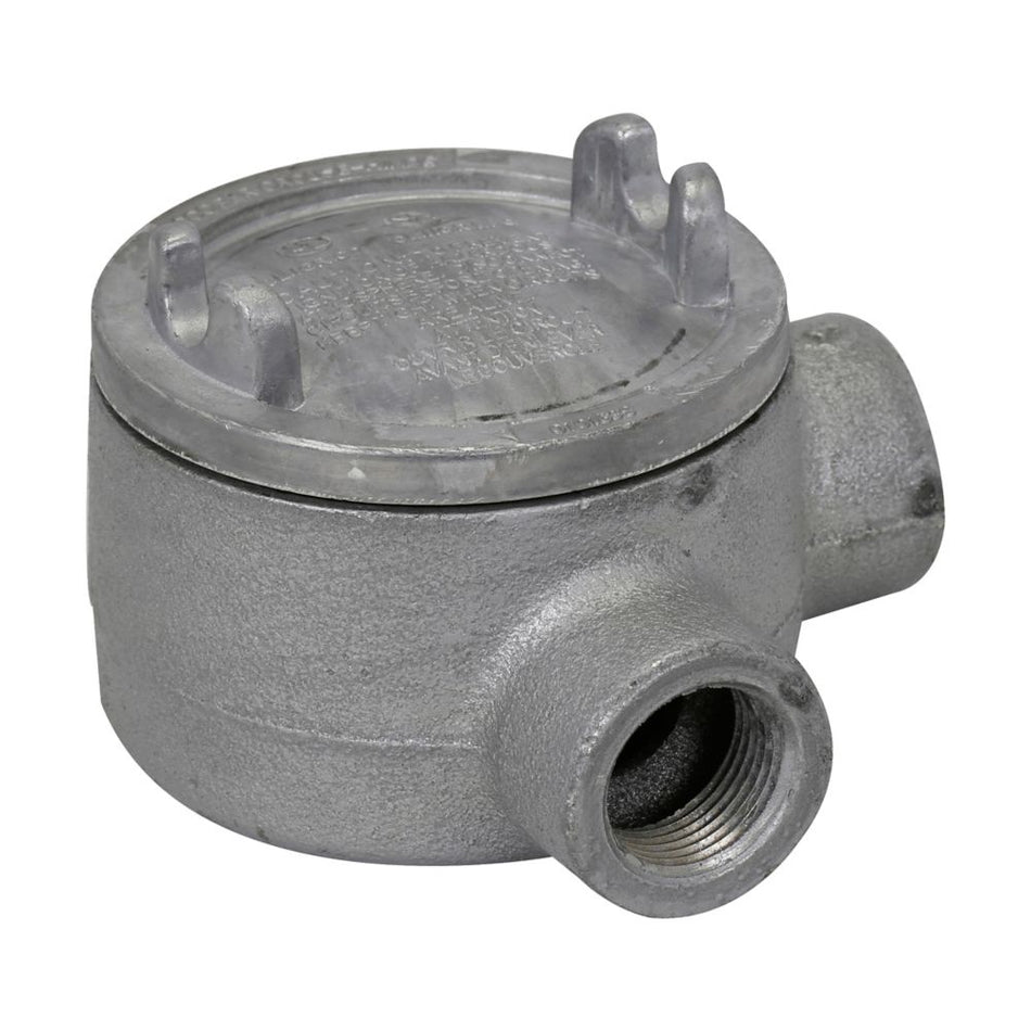 Eaton Crouse-Hinds GUAL36 SA Condulet Outlet Box with Cover – 1 in, Shape L, Copper-Free Aluminum