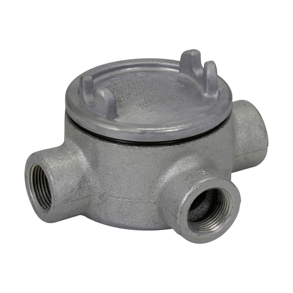 Eaton Crouse-Hinds GUAX37SA Condulet Outlet Box with Cover – Threaded, Hazardous Location Rated
