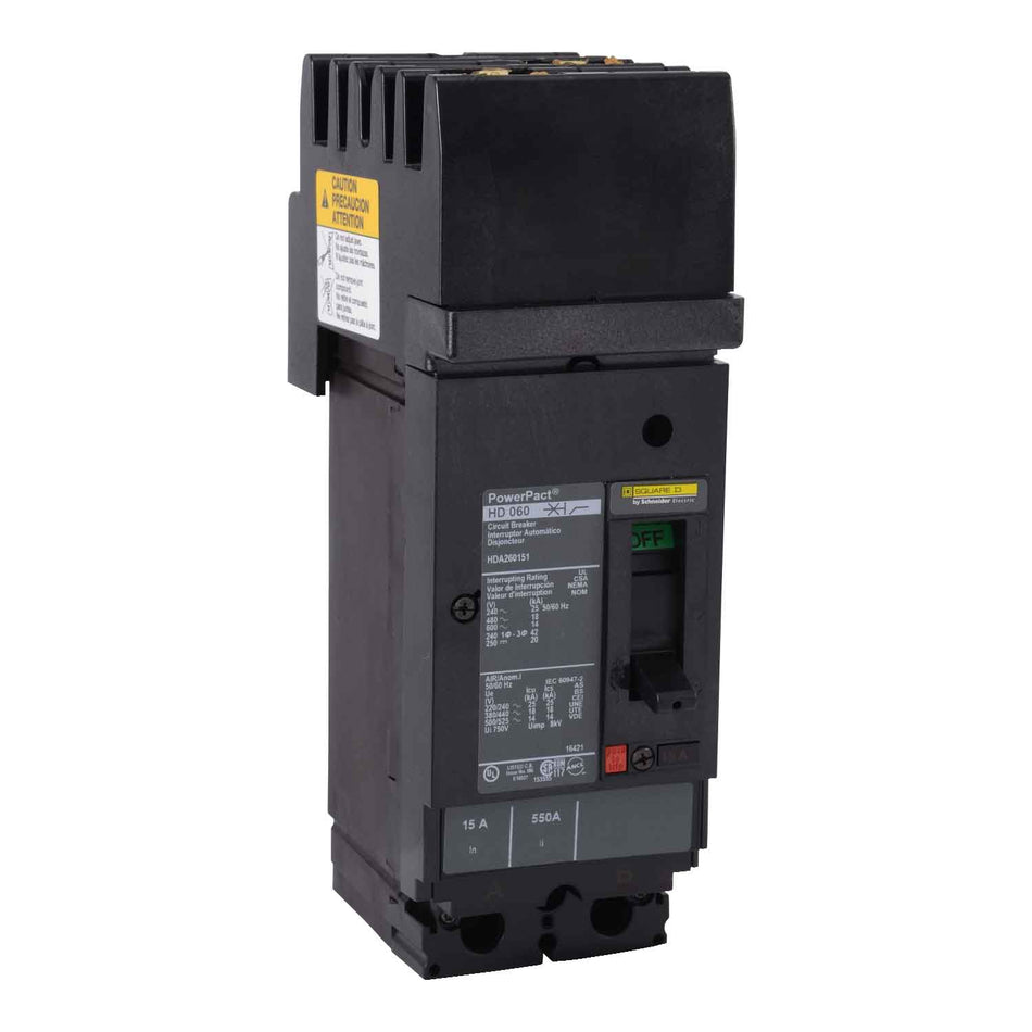Square D HDA261504 150 Amp 2-Pole Molded Case Circuit Breaker – I-Line Plug-In – 600V AC