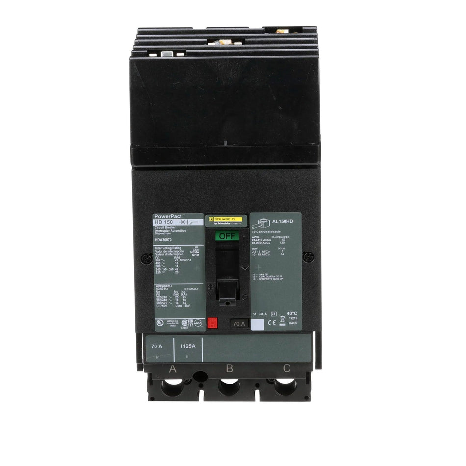 HDA36070 - Square D - Molded Case Circuit Breaker