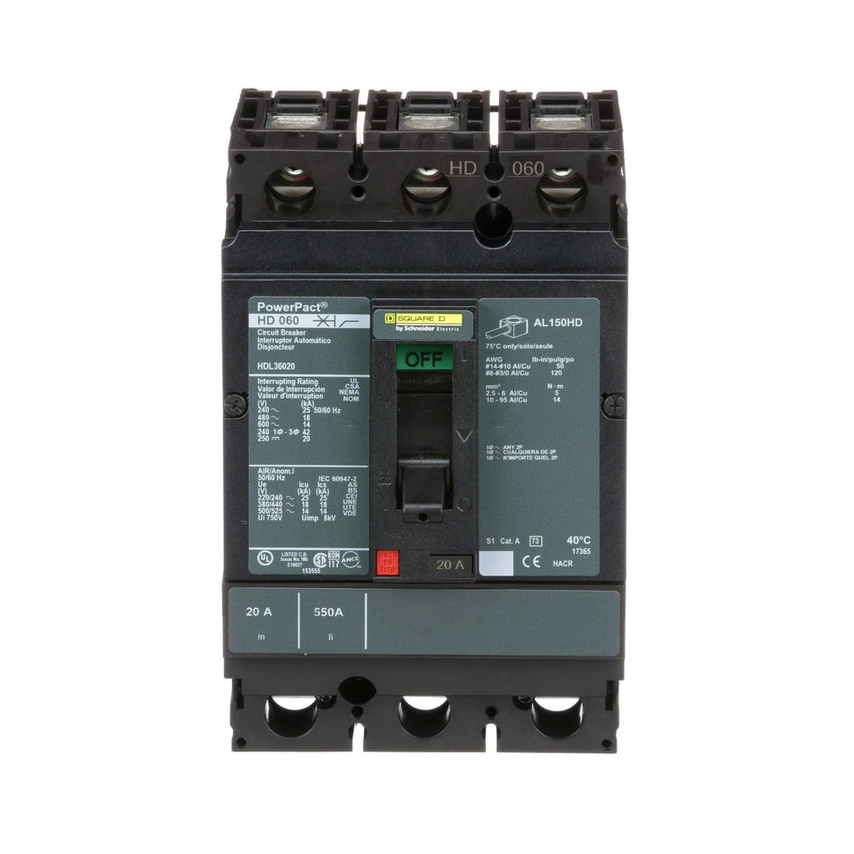 HDL36020 - Square D - Molded Case Circuit Breaker