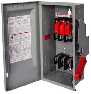 HF321S - Siemens 30 Amp 3 Pole 240 Volt Disconnect and Safety Switch