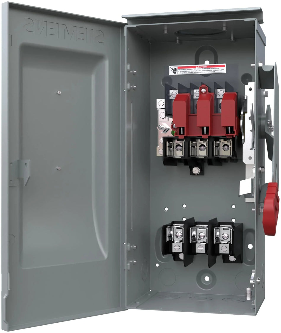 Siemens HF362R Safety Switch – VBII Series – 60A – 3 Pole – 600VAC – Heavy Duty Fusible Disconnect – NEMA 3R Outdoor Enclosure