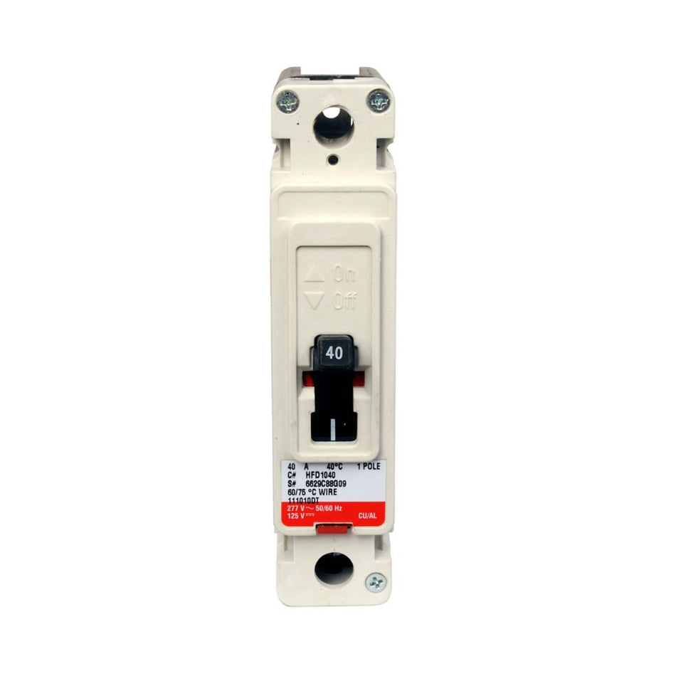 Eaton HFD1015 Series C Molded Case Circuit Breaker – 15A, 1-Pole, 347VAC/125VDC, 65 kAIC
