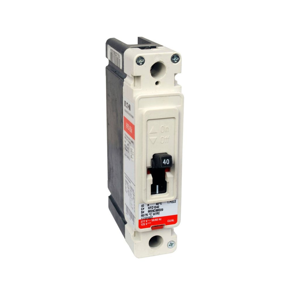 Eaton HFD1015 Series C Molded Case Circuit Breaker – 15A, 1-Pole, 347VAC/125VDC, 65 kAIC