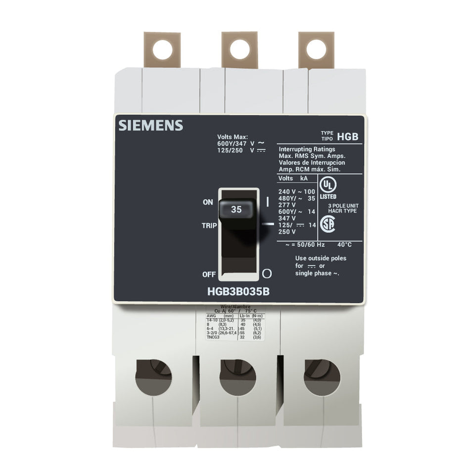 HGB3B035B - Siemens - Molded Case Circuit Breaker