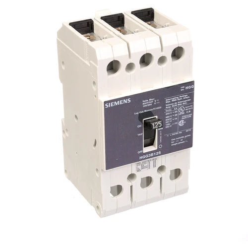 HGG3B125L - Siemens Feed-Thru 600V 125A 3 pole circuit breaker 35kA@480V