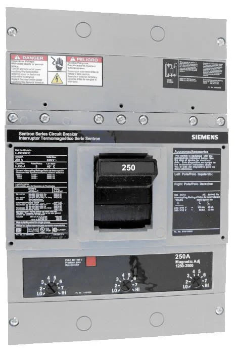 Siemens / ITE HJD63B250 250A 3 Pole MCCB – Bolt On – 600V