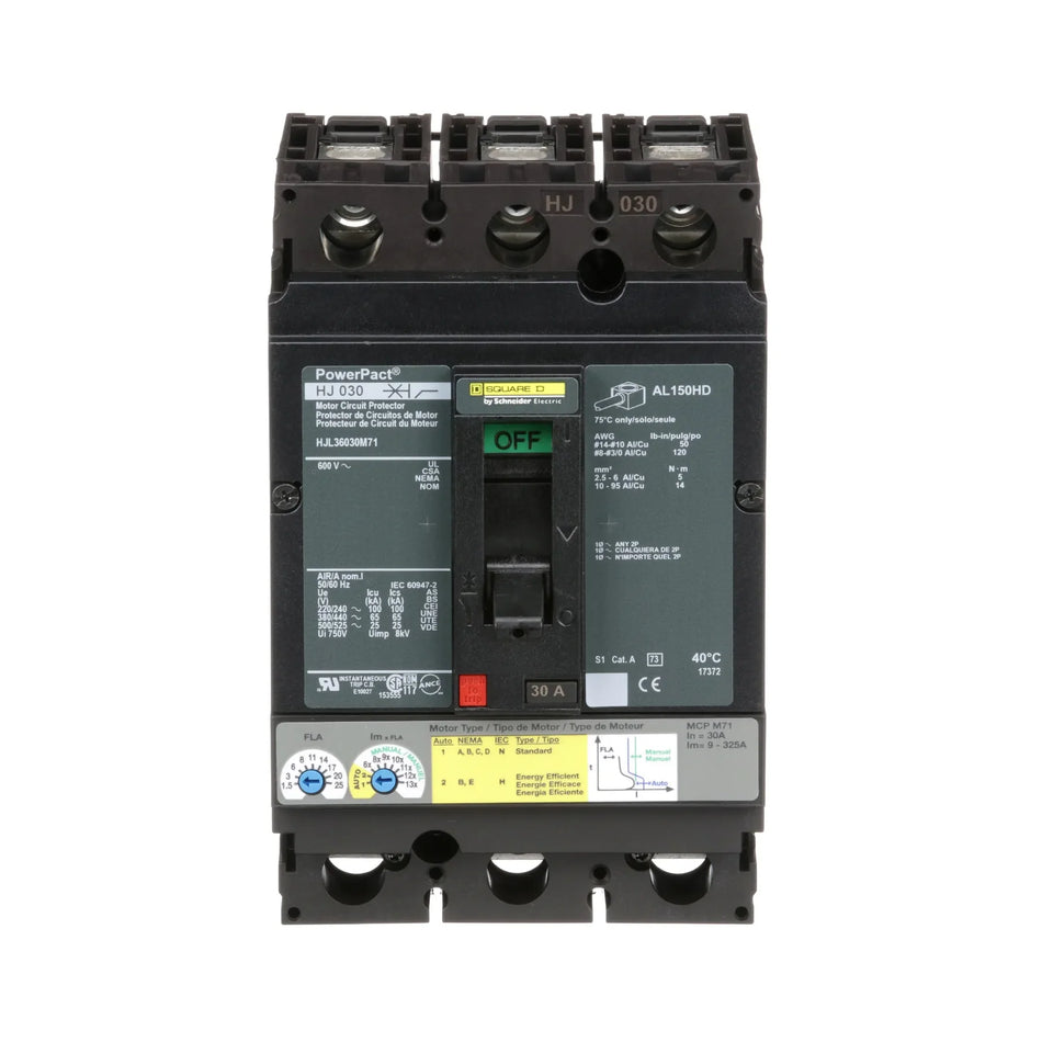 HJL36030M71 - Square D - 30 Amp Molded Case Circuit Breaker