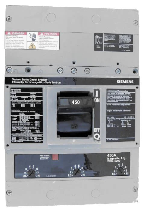 Siemens / ITE HLD63B450 450A 3 Pole MCCB High Interrupting Capacity – Bolt-On Mount – 600V AC
