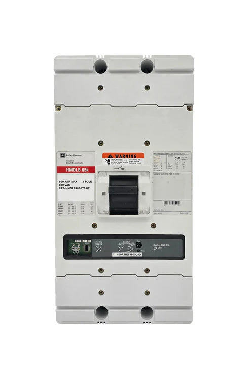 Eaton Cutler Hammer HMDLB3800T35W 800A 3-Pole Molded Case Circuit Breaker – Bolt-On Mount – 600VAC