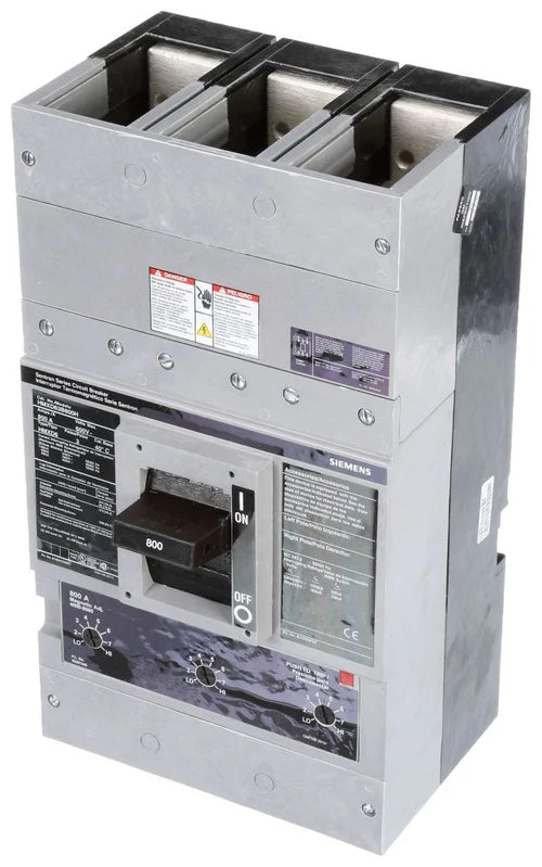 HMD63B800 – Siemens Sentron MD Frame 3‑Pole 800A 600V AC Molded Case Circuit Breaker, Thermal‑Magnetic, 65 kAIC @ 480V