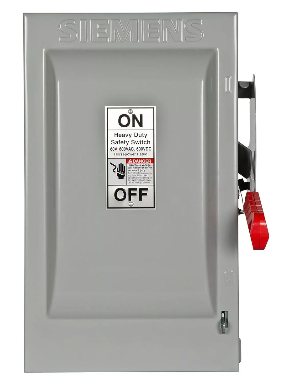 Siemens HNF366RA Disconnect Switch – VBII Series – 600A – 3 Pole – 600VAC – Non-Fused – Type 3R Outdoor Enclosure