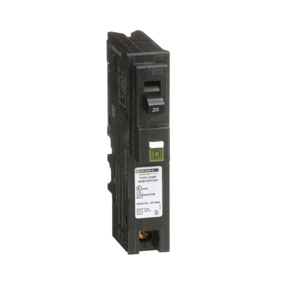 HOM120PCAFI - Square D Homeline - Arc Fault (AFCI) Circuit Breaker Plug-In - 20 Amp - 1 Pole - 120 Volt