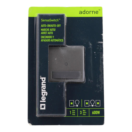 Legrand adorne ASOS32M4 Motion Sensor Switch – Single-Pole/3-Way – Magnesium Finish