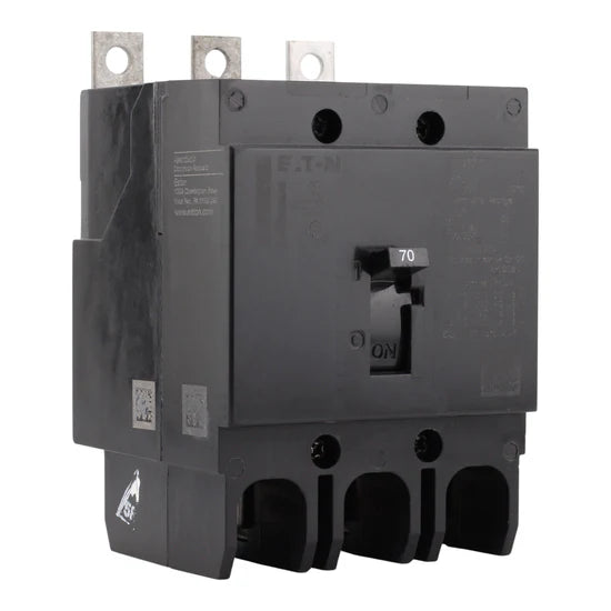 Eaton GHB3070 70A 3-Pole Molded Case Circuit Breaker – Bolt-On – 480Y/277V AC / 125/250V DC