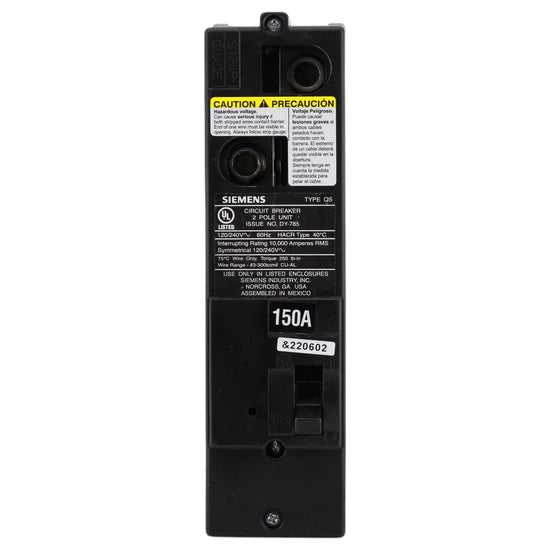Siemens QS2150 150A 2P Thermal Magnetic – Plug-In – 120/240V