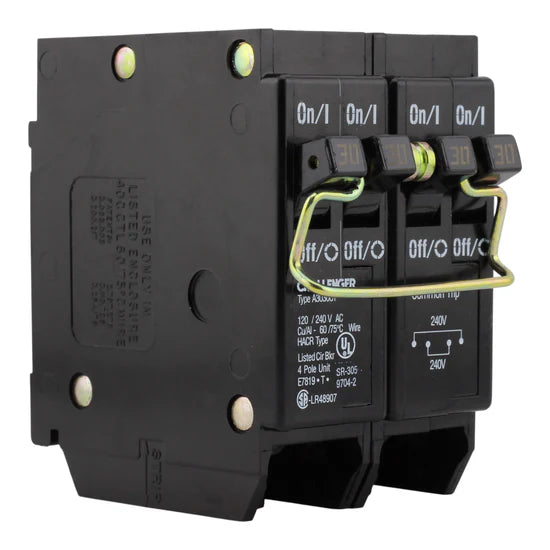 Challenger A3030CT 30/30A 4-Pole Quad Circuit Breaker – Plug-In – 120/240V AC