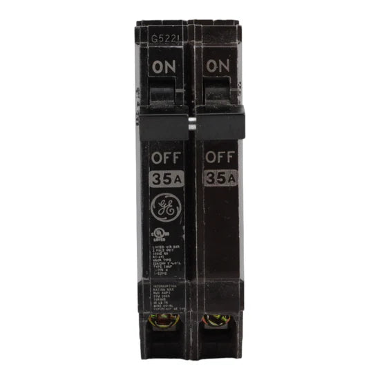 GE THQP235 35A 2-Pole Q-Line Thin Miniature Circuit Breaker – Plug-In – 120/240V