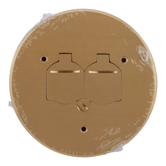 Arlington FLB6230MBLR 1-Gang Floor Box Cover Kit – Brass