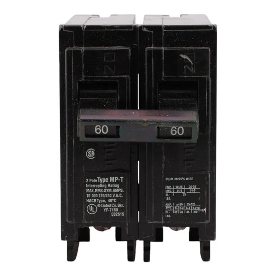 Murray MP260 60A 2-Pole Thermal Magnetic Circuit Breaker – Plug-In – 120/240V