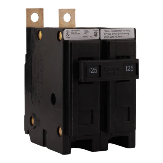 Eaton BAB2125 125A 2-Pole Thermal-Magnetic Shunt Trip – Bolt-On – 240V