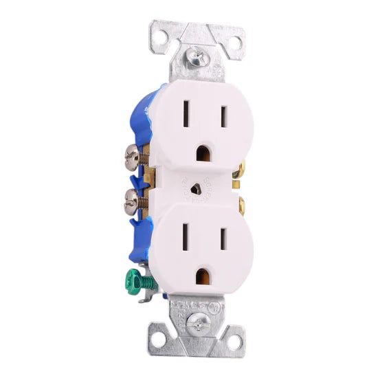 Eaton TR270W-BOX 15A 2-Pole Tamper Resistant Duplex Receptacle – Flush Mount – 125V