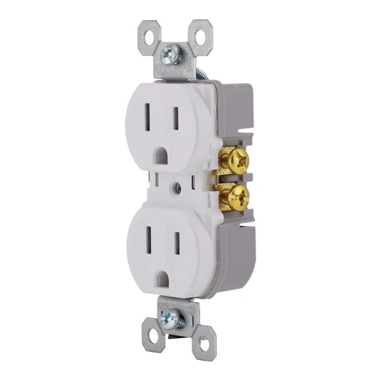 Pass & Seymour Trademaster 3232TRW 15A 2-Pole Tamper-Resistant Duplex Receptacle – Wall Mount – 125V
