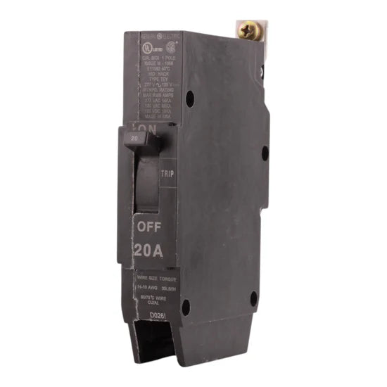 GE TEY120 20A 1-Pole Molded Case Circuit Breaker – Bolt-On – 120/277V