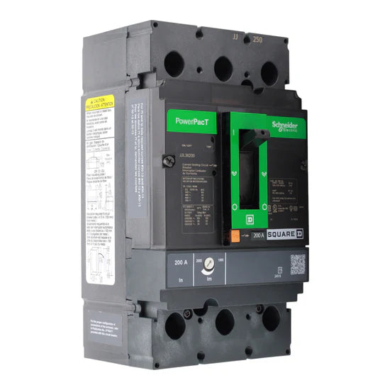 Square D JJL36200 200A 3-Pole Thermal-Magnetic Circuit Breaker – Unit Mount Lug – 600V