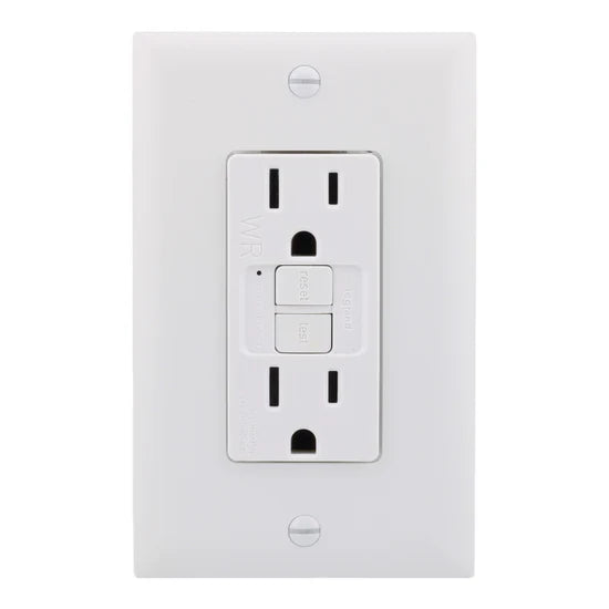 Legrand 1597TRWRW 15A Duplex GFCI Receptacle – Tamper/Weather-Resistant – 125V